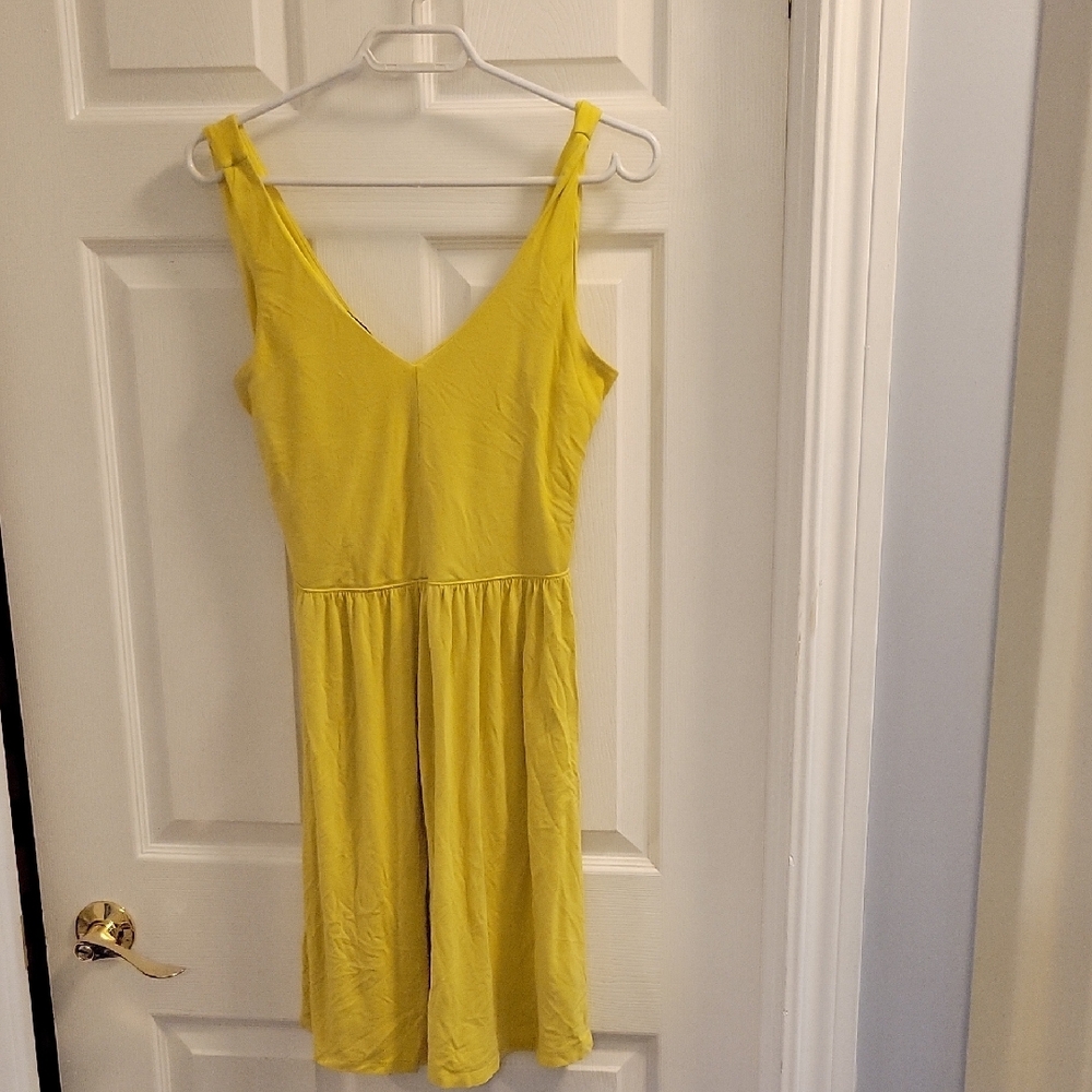 George Yellow Sleeveless V-Neck Mini Sundress